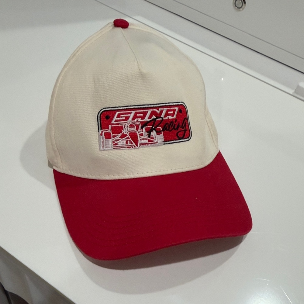SANA Red and Cream Racing Cap